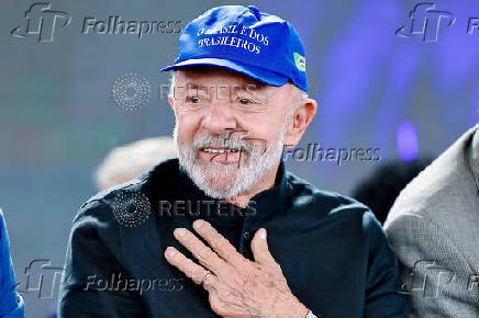 Brazil's President Luiz Inacio Lula da Silva attends a ceremony in Linhares, Espirito Santo state