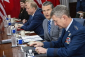 US Secretary of Defense Hegseth meets with Bahrain Crown Prince at the Pentagon