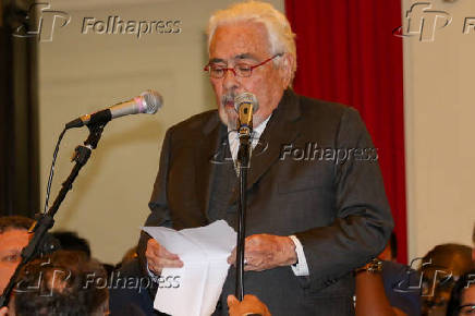 Ex-ministro da justiça José Carlos Dias no ato em defesa da soberania nacional - USP