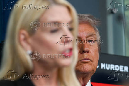 U.S. President Trump meets members of the media at the White House in Washington, D.C.