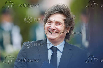 Argentina's President Javier Milei and his Paraguayan counterpart Santiago Pena meet, in Asuncion