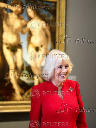 Britain's King Charles and Queen Camilla visit the National Gallery