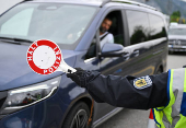 Police check at the Austria-Germany border