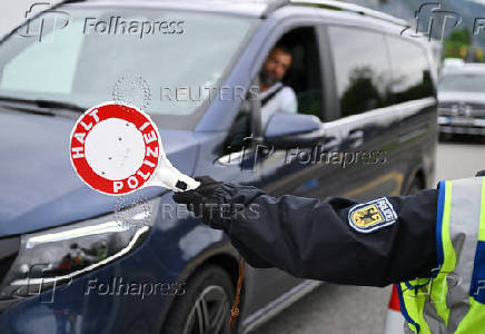 Police check at the Austria-Germany border