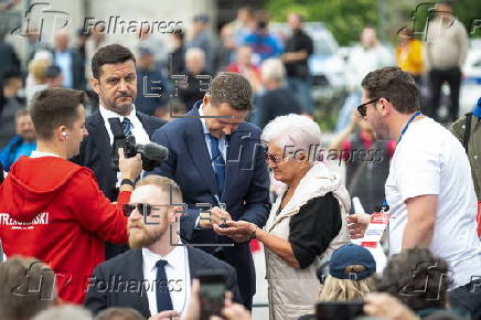 Presidential candidate Rafal Trzaskowskis campaigns in in Wloclawek