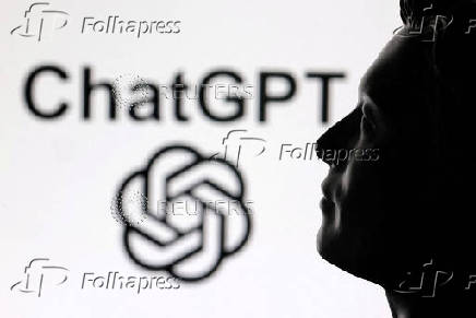 FILE PHOTO: Illustration shows 3D-printed miniature model of Elon Musk and ChatGPT logo