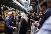 Britain's King Charles III visit Old Spitalfields Market and SXSW London