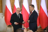 Polish President-elect Karol Nawrocki receives the winning certificate