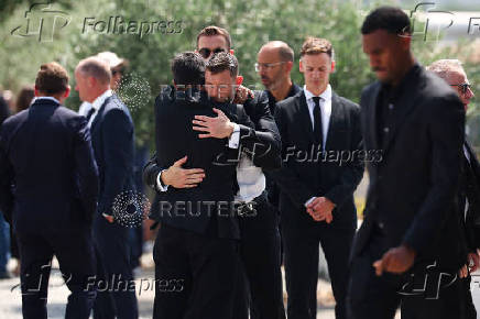 Funeral of Liverpool's Portuguese soccer player Diogo Jota and his brother Andre Silva, who died in a car crash near Zamora, Spain