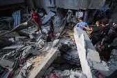 Aftermath of overnight Israeli strikes, in Gaza City