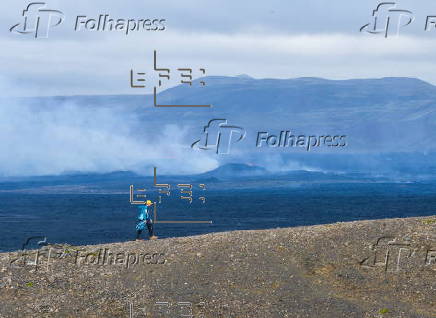 Volcano eruption near Grindavik