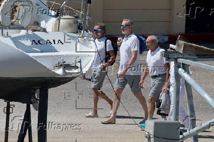 El rey se embarca en el Aifos antes de comenzar una semana de actos en Palma