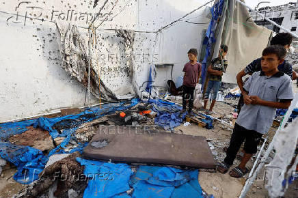 Aftermath of Israeli strike that killed Al Jazeera journalists, in Gaza City