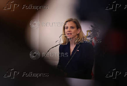 Austrian Foreign Minister Meinl-Reisinger attends a press conference in Vienna