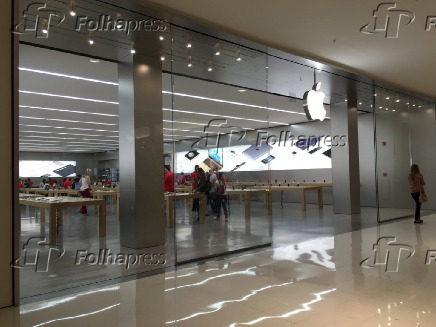 Fachada da loja da Apple Store Morumbi