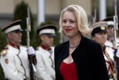 Slovenia's Parliament Speaker Urska Klakocar Zupancic visits North Macedonia