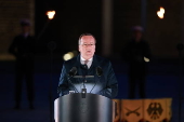 Military grand tattoo in honor of acting German Chancellor Olaf Scholz