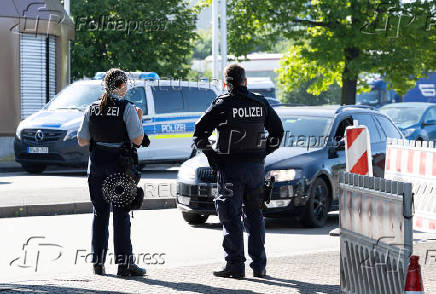 German police conduct random checks at the German-Swiss border in Weil am Rhein