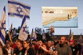 Protest to demand the release of Israeli hostages in Gaza, in Tel Aviv