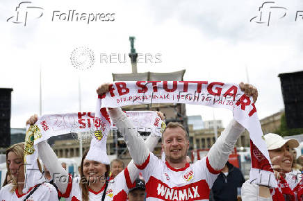 DFB Cup - VFB Stuttgart celebrate winning DFB Cup
