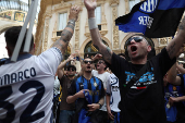 Champions League - Final - Inter Milan fans gather in Milan