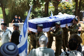 Funeral of Israeli soldier Staff sergeant Yoav Raver, in Sde Warburg