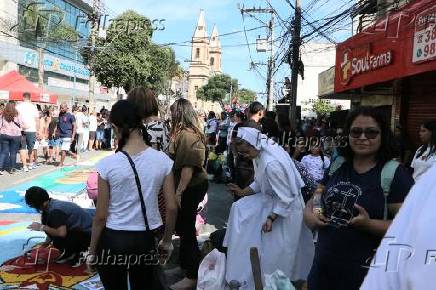 Tapete de sal no feriado corpus christi no rio