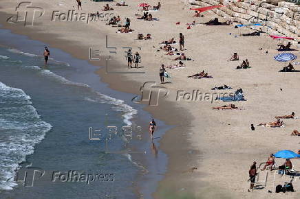 Daily life at Tel Aviv beach