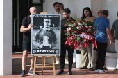 Velório dos jogadores Diogo Jota e André Silva, na Igreja Matriz de Gondomar, em Portugal
