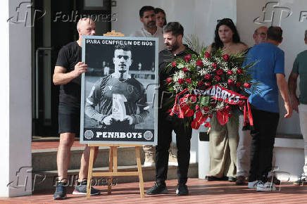Velório dos jogadores Diogo Jota e André Silva, na Igreja Matriz de Gondomar, em Portugal