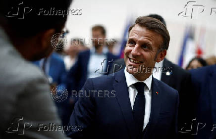 French President Macron visits Britain
