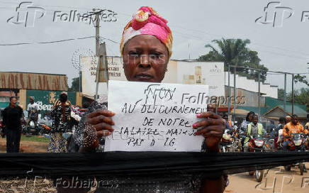 Widows of deceased members of FARDC, who died during various clashed with M23 rebels, protest over compensation and other benefits, in Beni