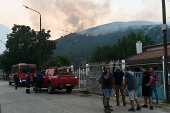 Wildfire in Feneos, Corinth, southern Greece