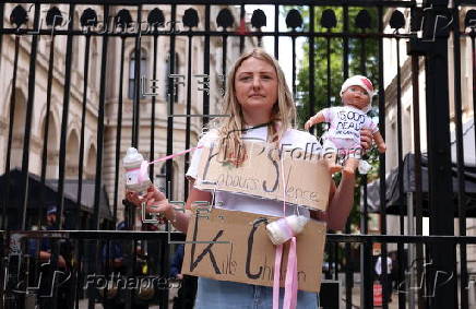 Protest outside Downing Street against the killing of children in Gaza