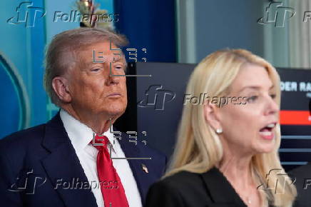 US President Donald Trump addresses the media at the White House