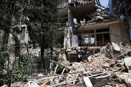 FILE PHOTO: A view shows the damages of a residential building after the Israeli attacks on June, in Tehran