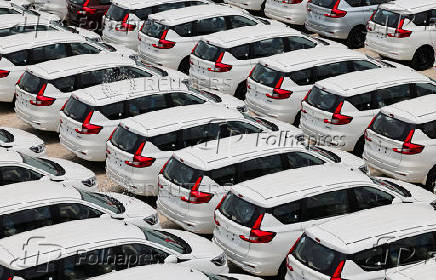 FILE PHOTO: Maruti Suzuki Ertiga cars are parked at Maruti Suzuki's plant in Manesar, Haryana