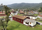 Vista de drone na Vila de Paranapiacaba, em Santo André (SP)