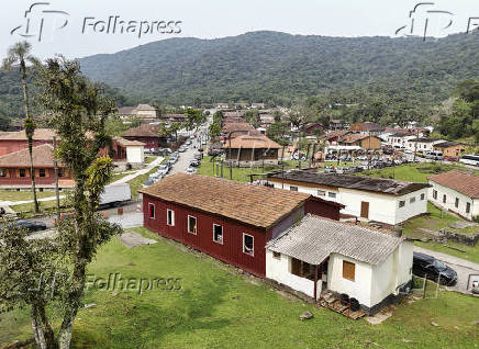 Vista de drone na Vila de Paranapiacaba, em Santo André (SP)