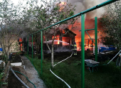 Aftermath of drone attack on Moscow region