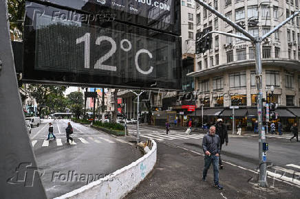 Baixas temperaturas no centro de São Paulo