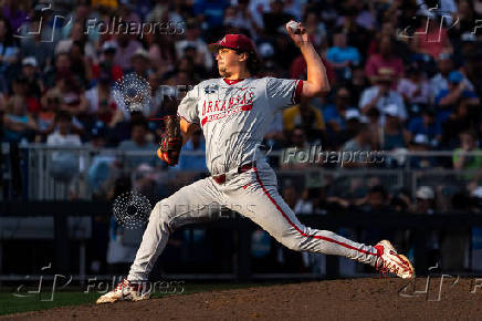 NCAA Baseball: College World Series-Arkansas v LSU