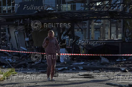 Aftermath of Russian drone and missile attacks in Kyiv