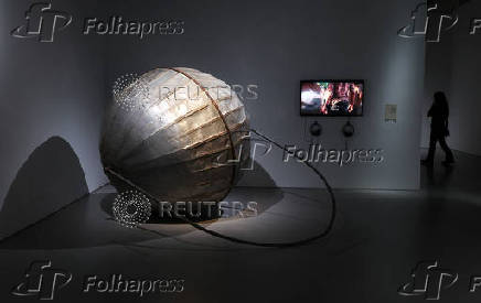 A view of art installation Mon Boulet by Cambodian artist Svay Sareth at the Singapore Art Museum in Singapore