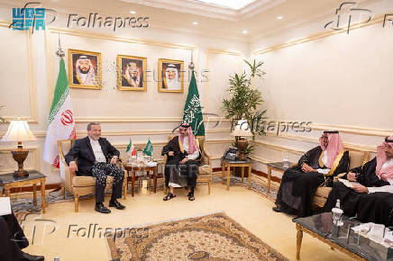 Saudi Foreign Minister Faisal bin Farhan Al-Saud meets Iranian Foreign Minister Abbas Araghchi in Jeddah