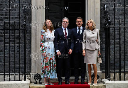 French President Macron visits Britain