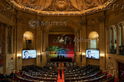 Tribute for Colombian Senator Miguel Uribe Turbay at Colombia's Congress, in Bogota