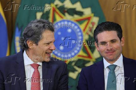 Ceremony to sign provisional measure to mitigate the economic impact due to U.S. President Trump's decision to raise import tariffs, in Brasilia