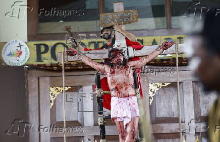 Good Friday procession at St. Matthew the Evangelist Church in Jakarta