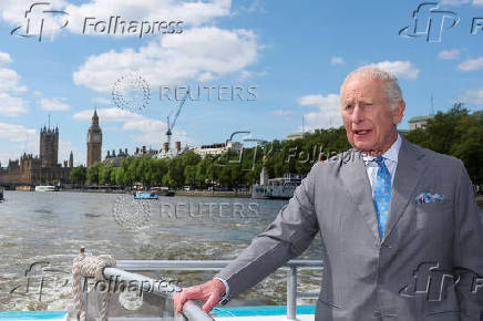 Britain's King Charles visits the Thames Tideway Tunnel Project in London